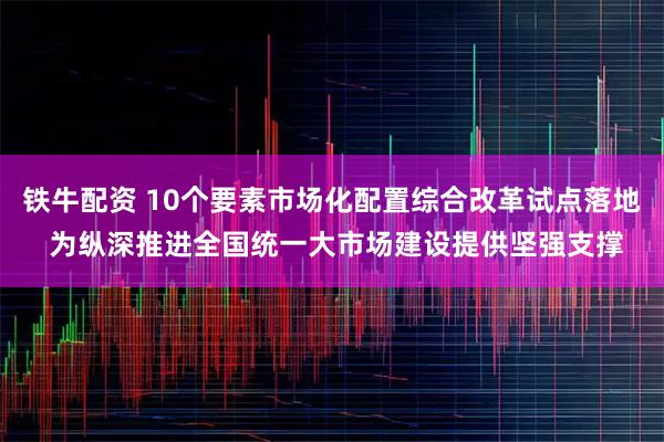 铁牛配资 10个要素市场化配置综合改革试点落地 为纵深推进全国统一大市场建设提供坚强支撑