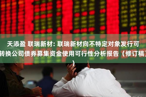 天添盈 联瑞新材: 联瑞新材向不特定对象发行可转换公司债券募集资金使用可行性分析报告（修订稿）